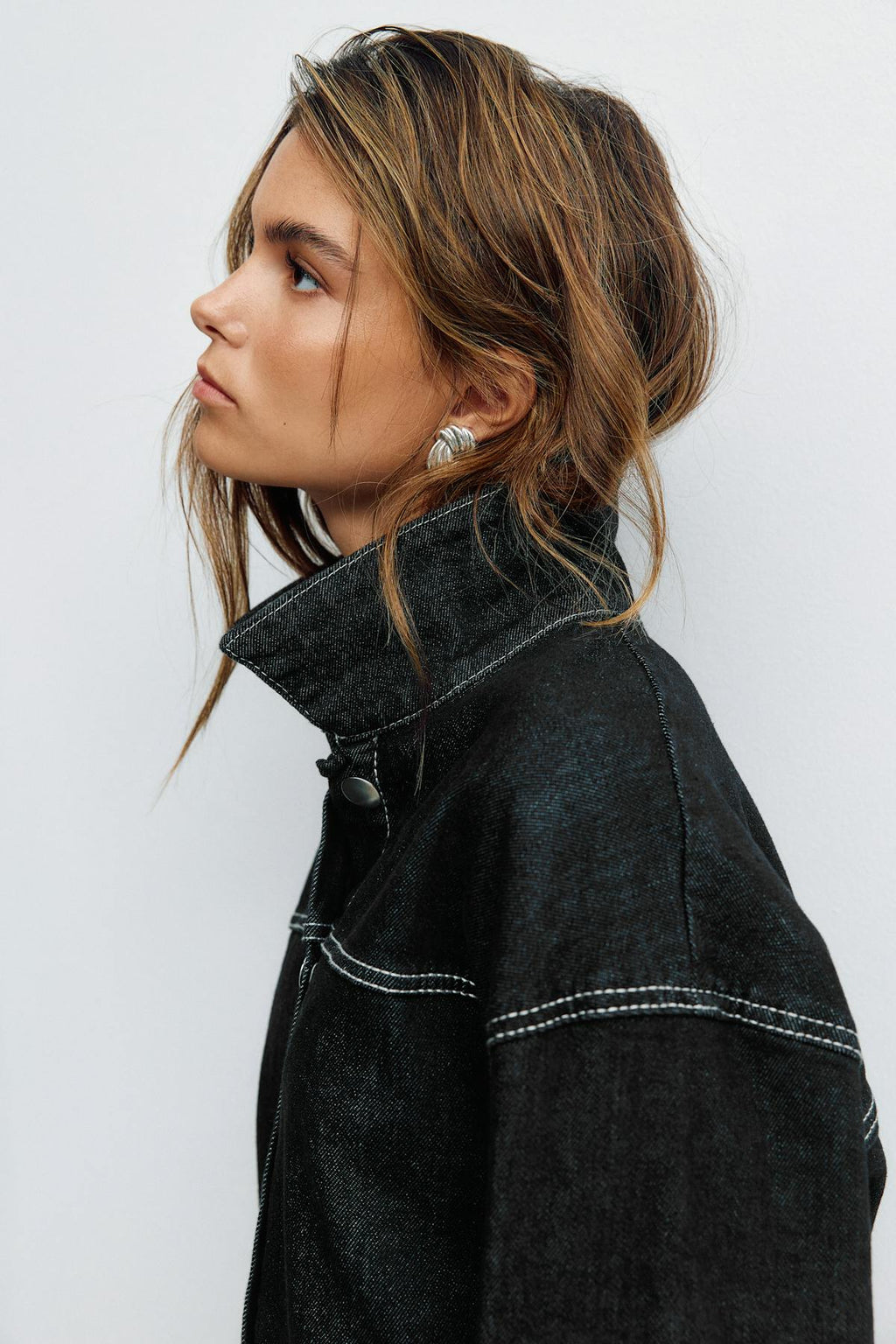 Fold up denim jacket