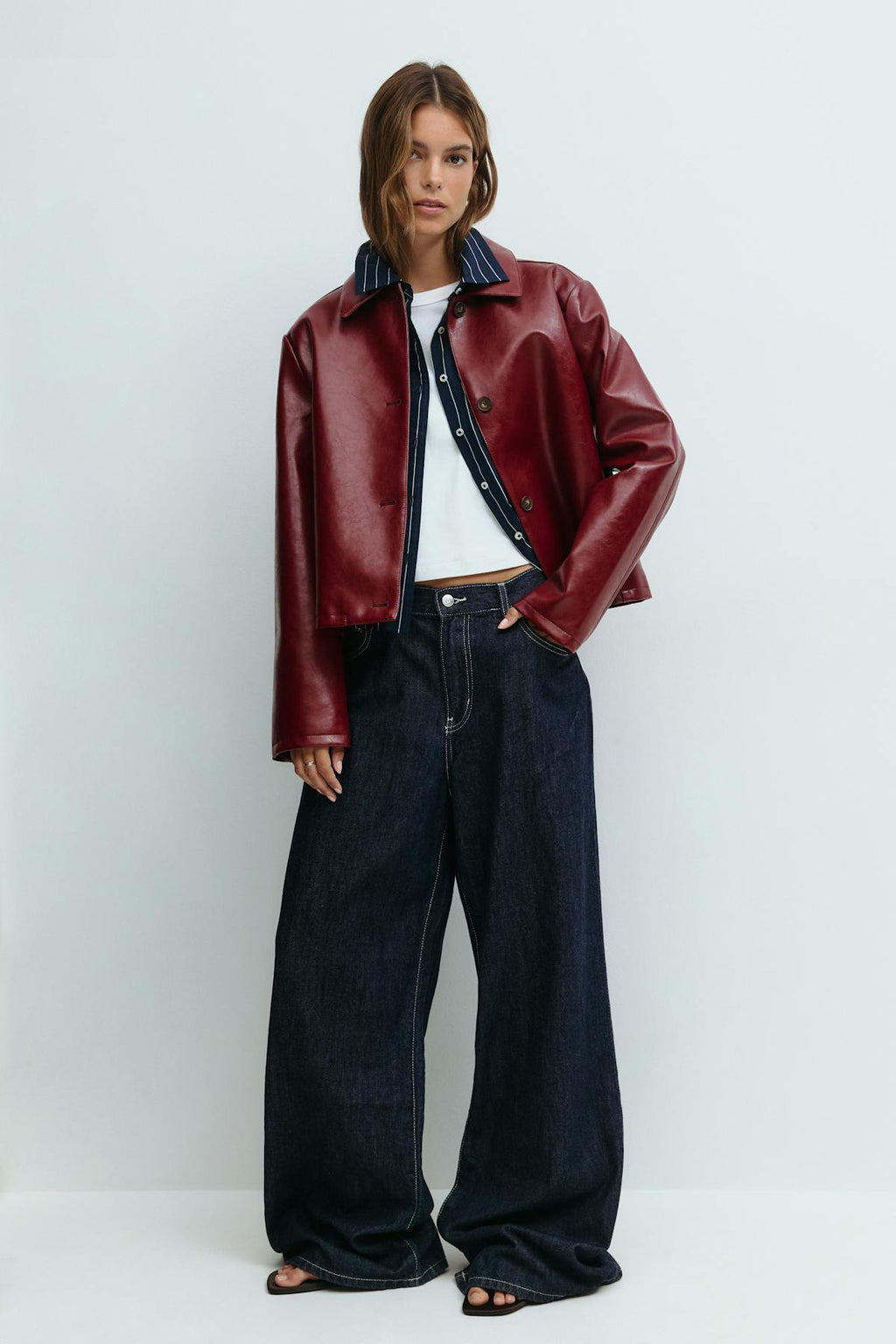 Short pu jacket