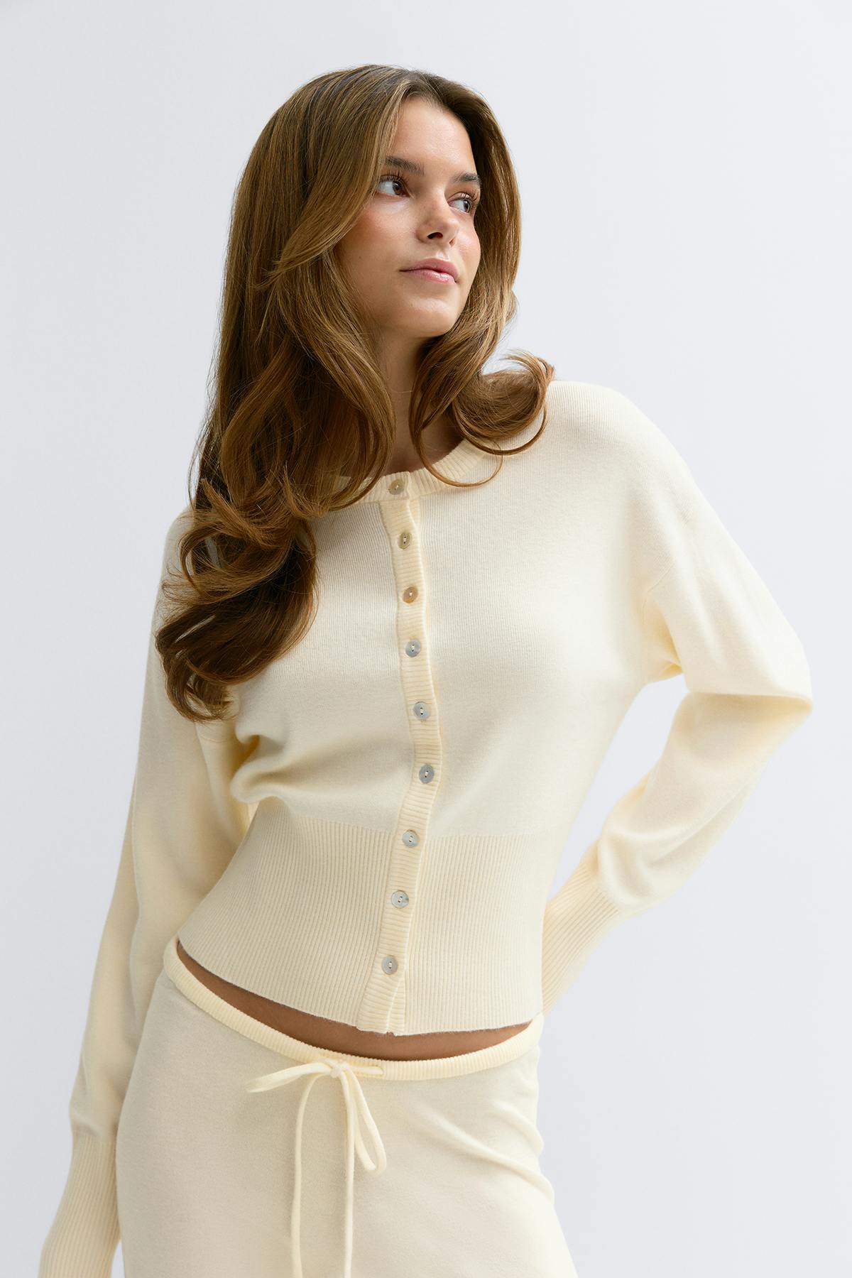 Knitted loungewear cardigan