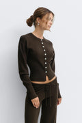 Knitted loungewear cardigan