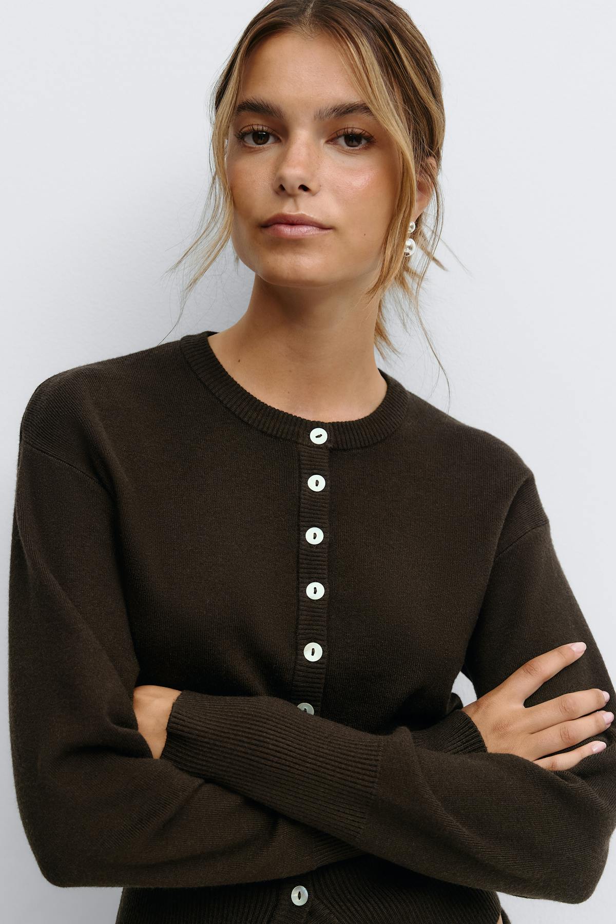 Knitted loungewear cardigan