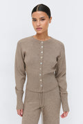 Knitted loungewear cardigan