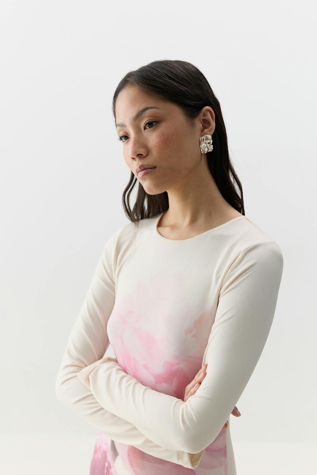 Crinkled earrings