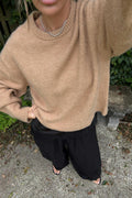 Crew neck knitted sweater