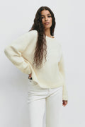 Crew neck knitted sweater