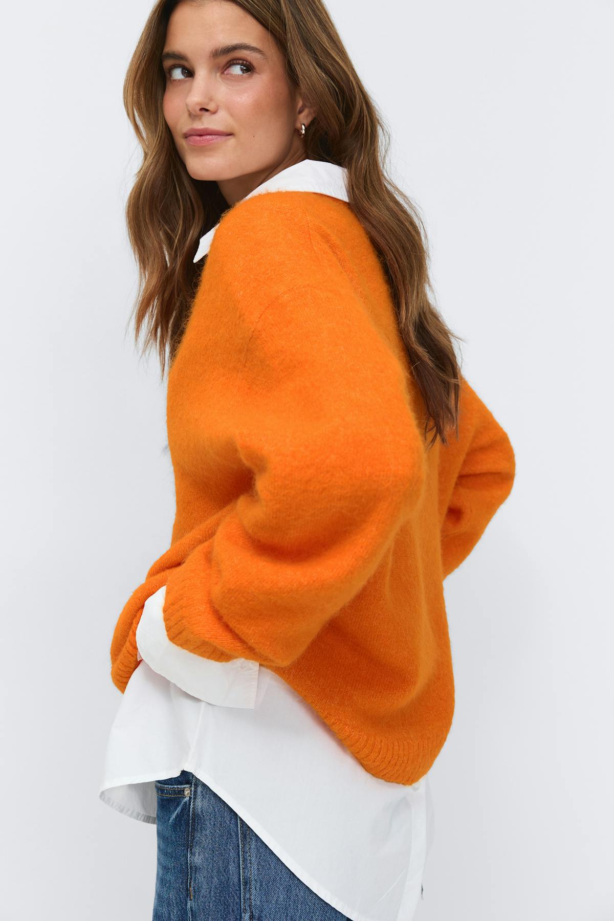 Crew neck knitted sweater