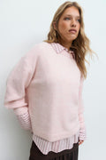 Crew neck knitted sweater
