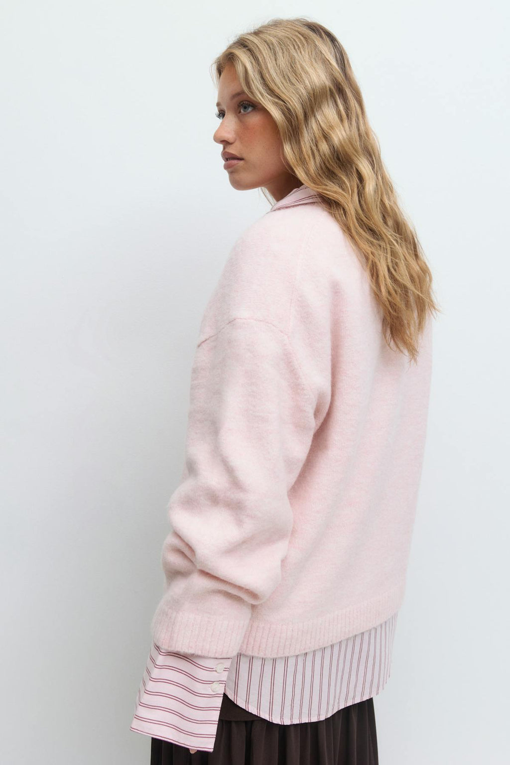 Crew neck knitted sweater