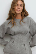 Sculpted knitted top