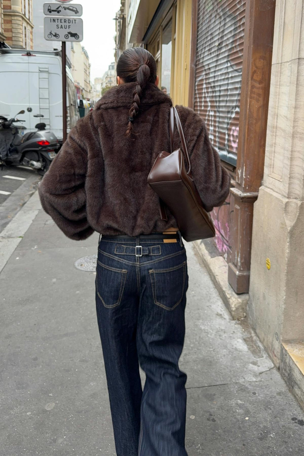 Buckle baggy jeans