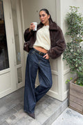 Buckle baggy jeans