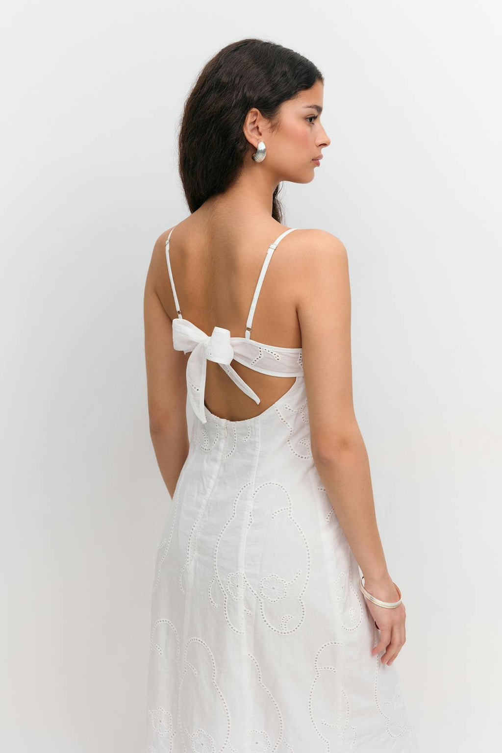 Broderie anglaise midi dress