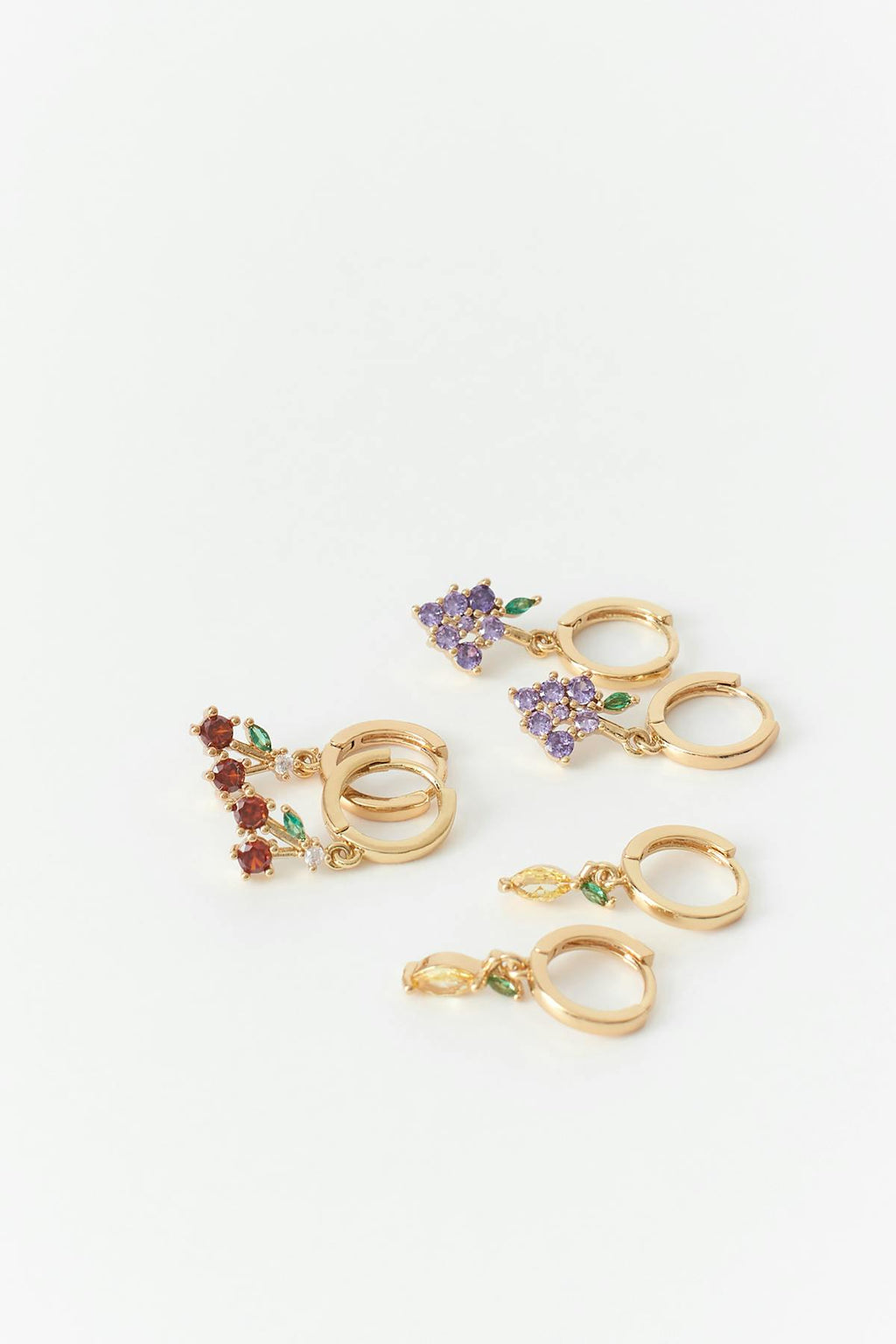 Berry 3-pack earrings