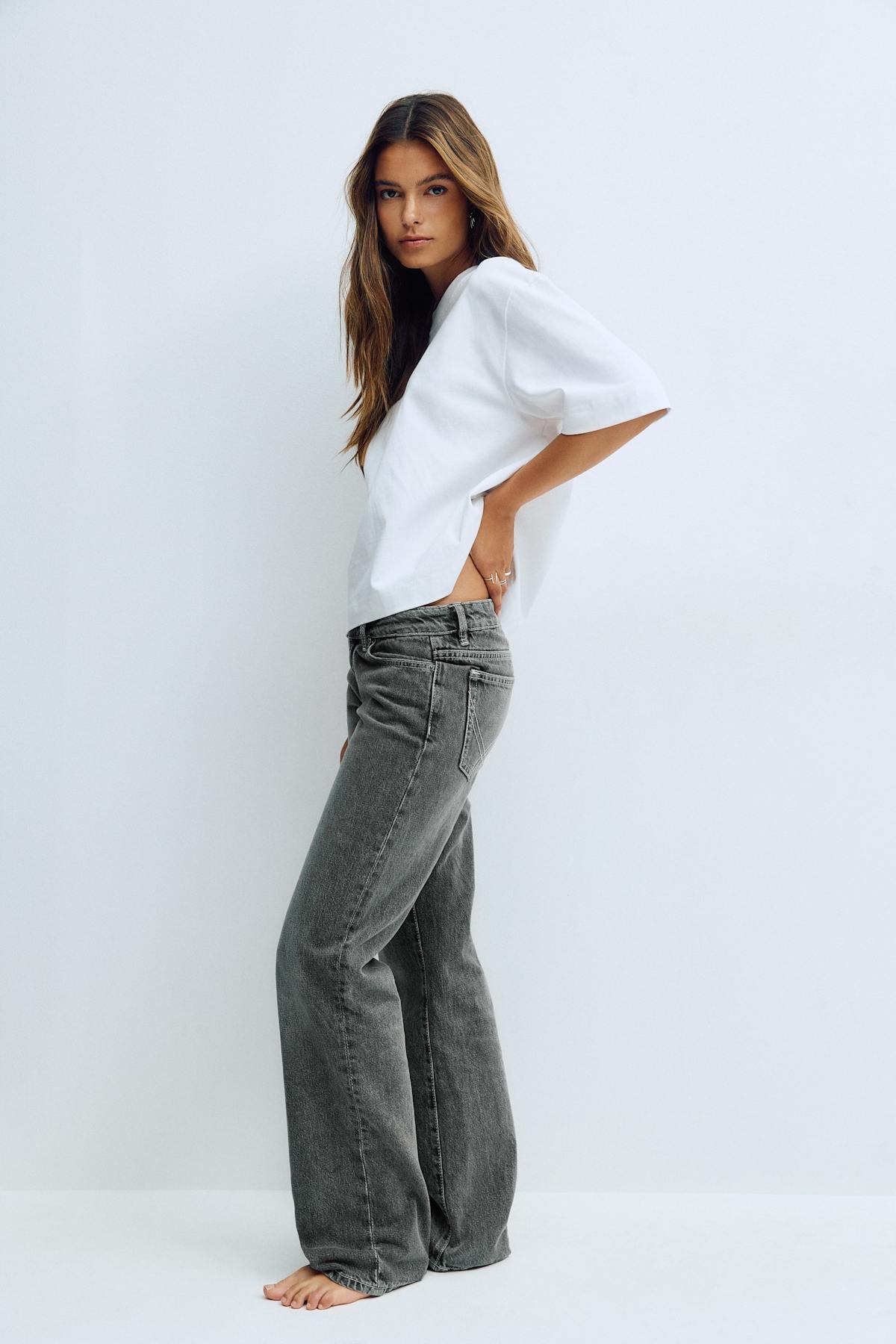 Scandi low straight jeans