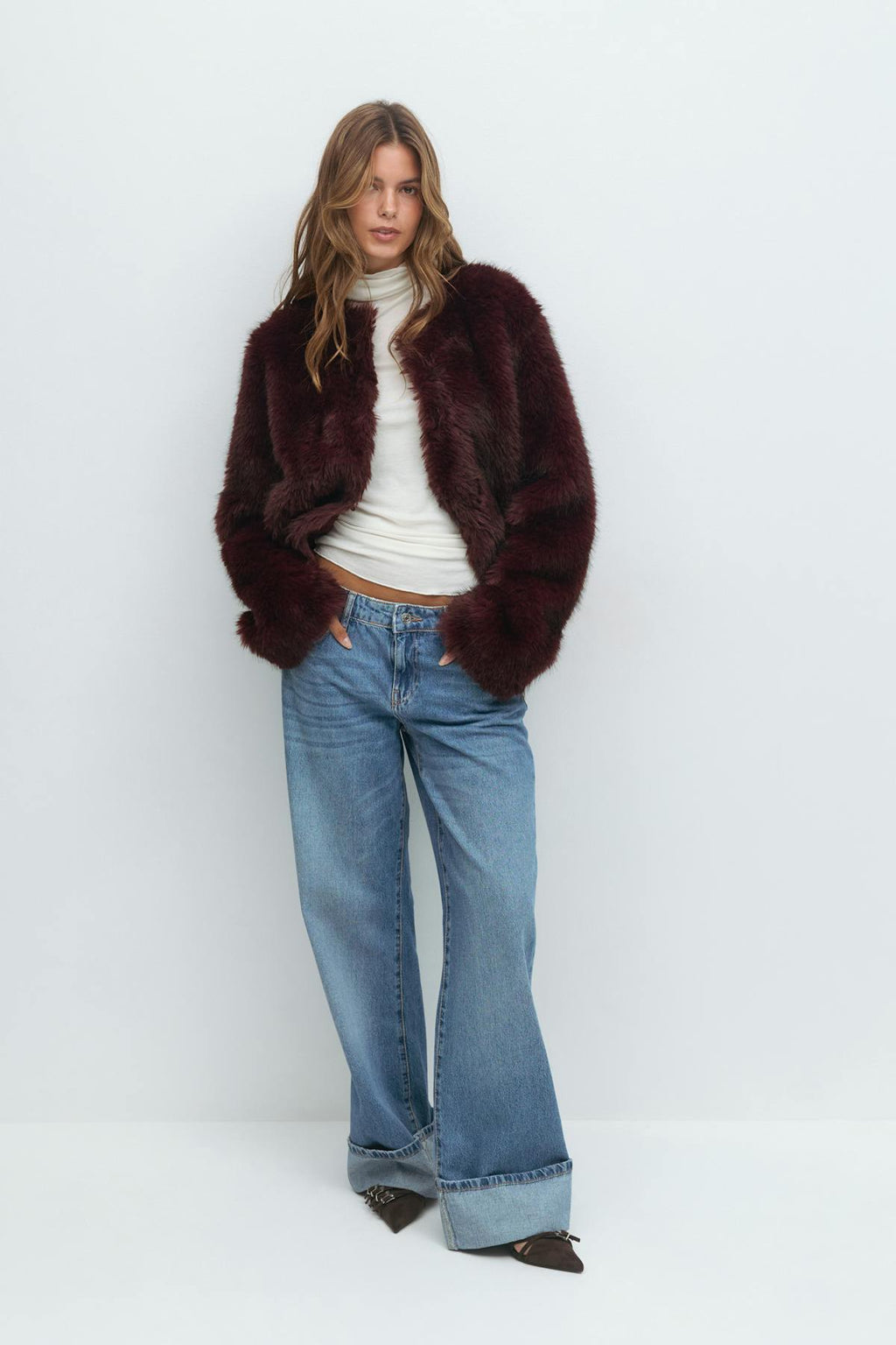 Faux fur jacket