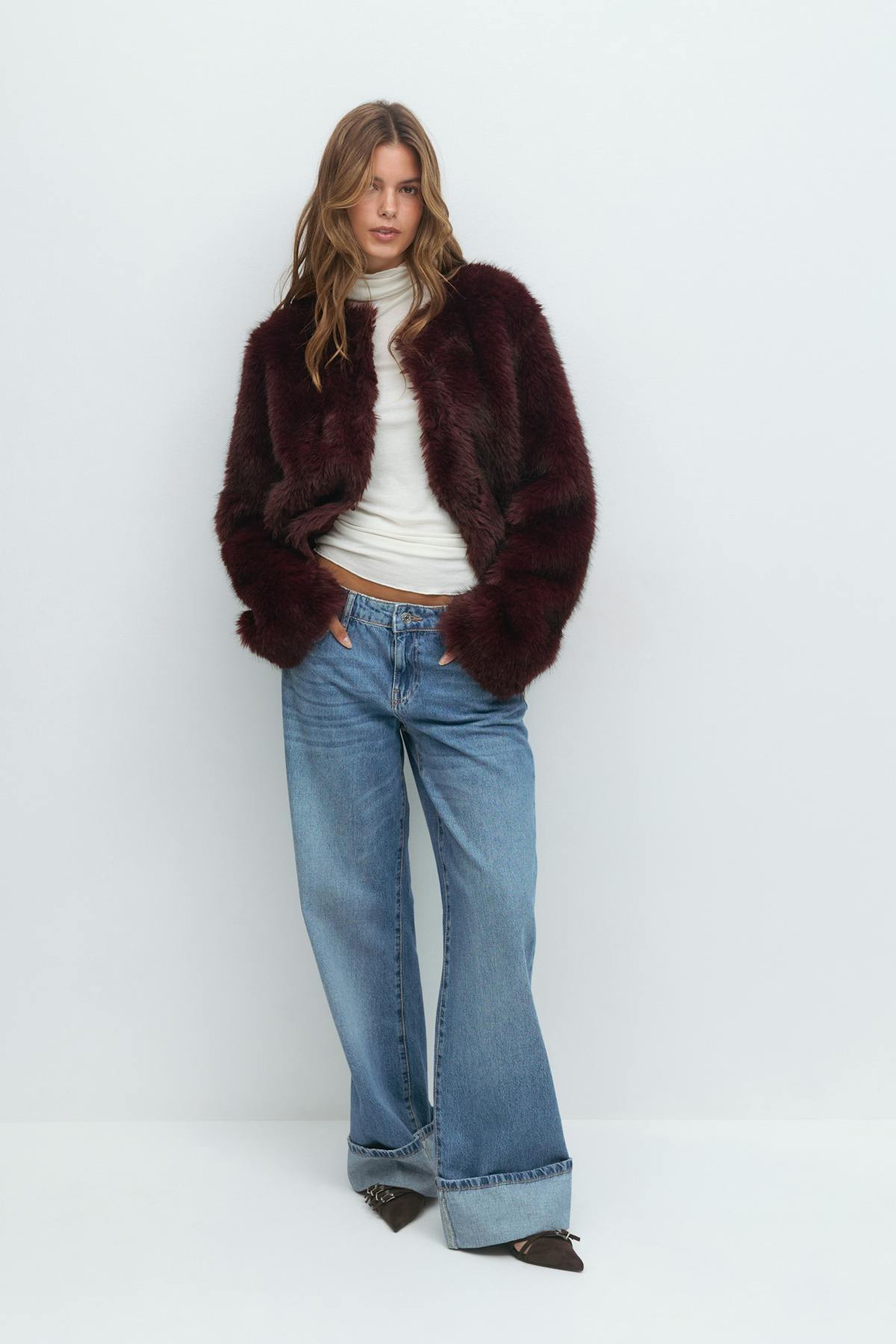 Faux fur jacket