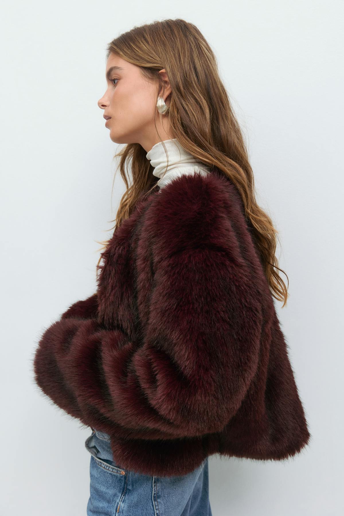 Faux fur jacket
