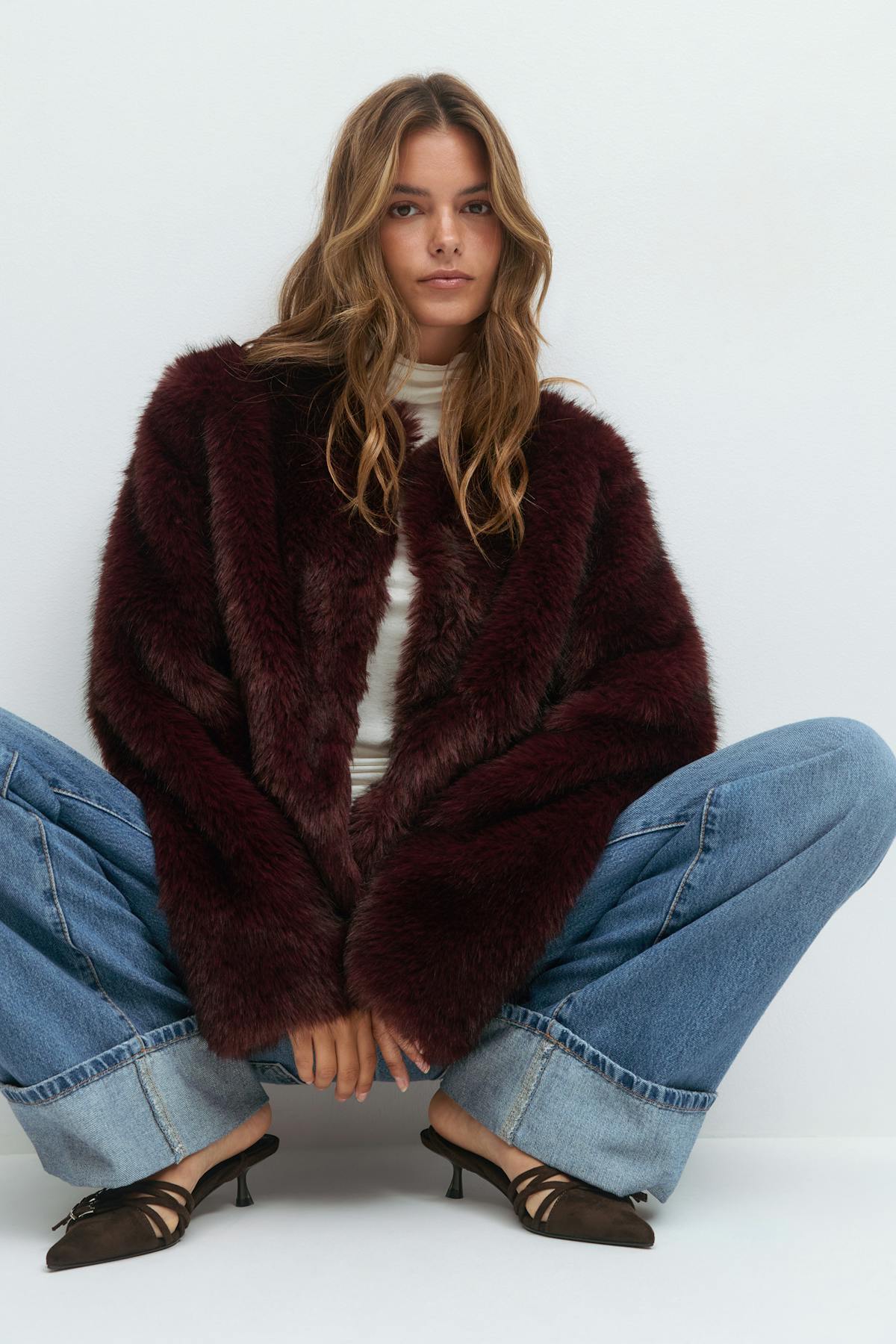 Faux fur jacket
