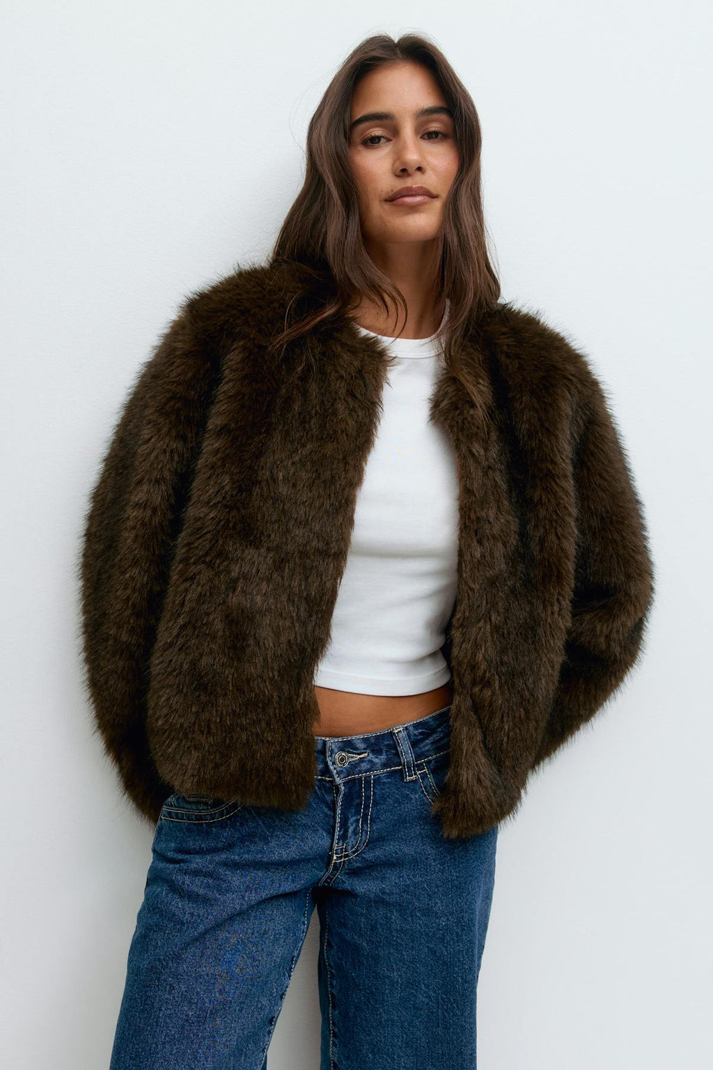 Faux fur jacket
