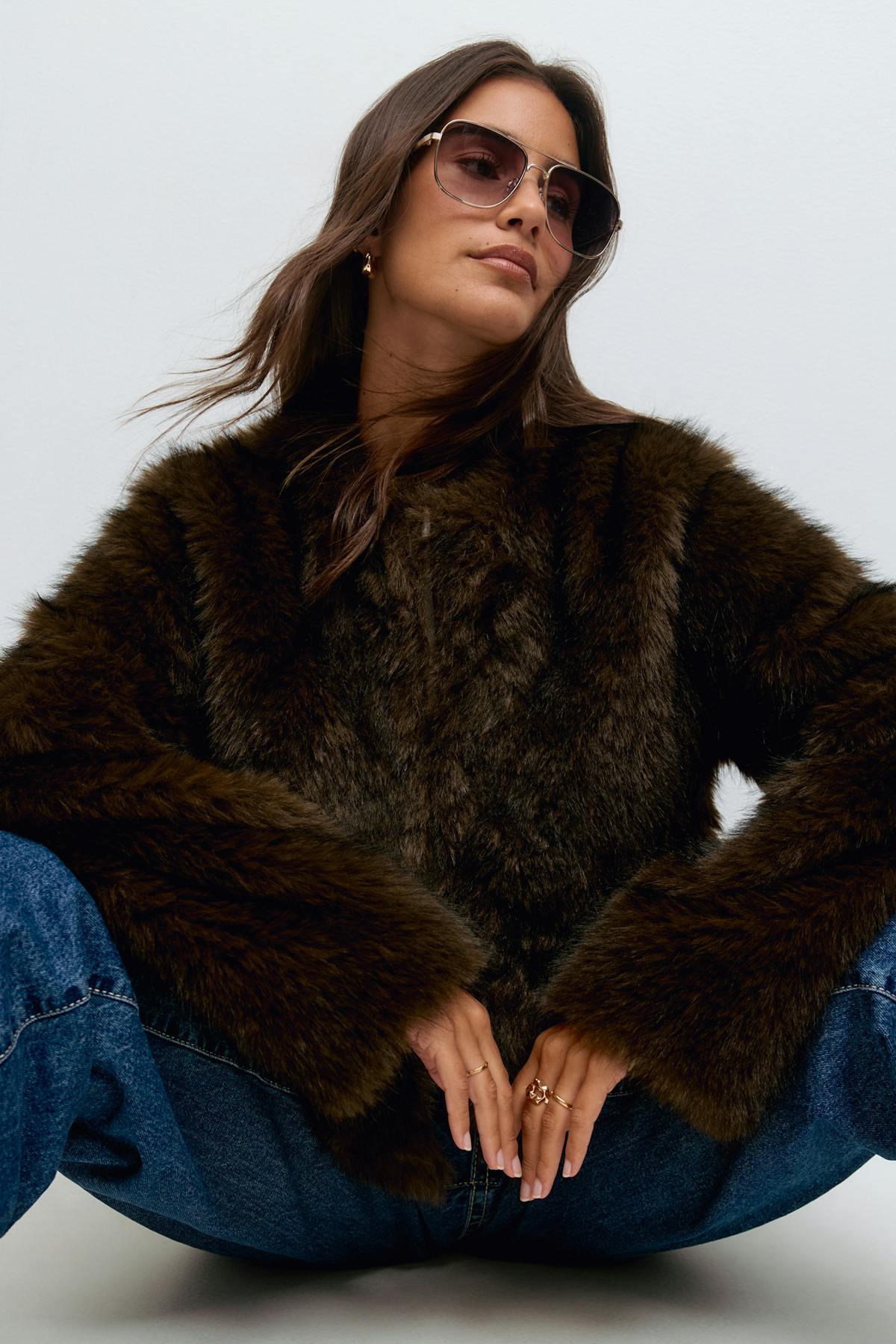 Faux fur jacket