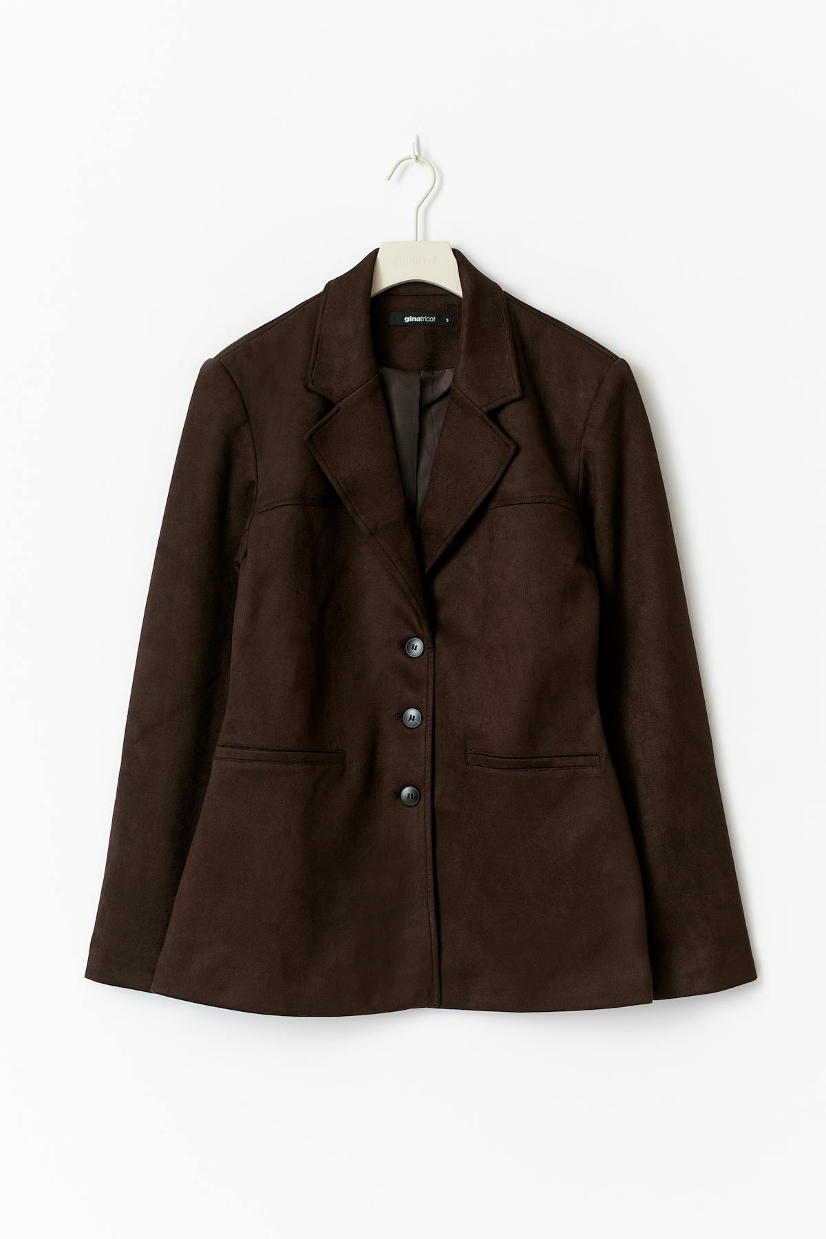 Faux suede blazer