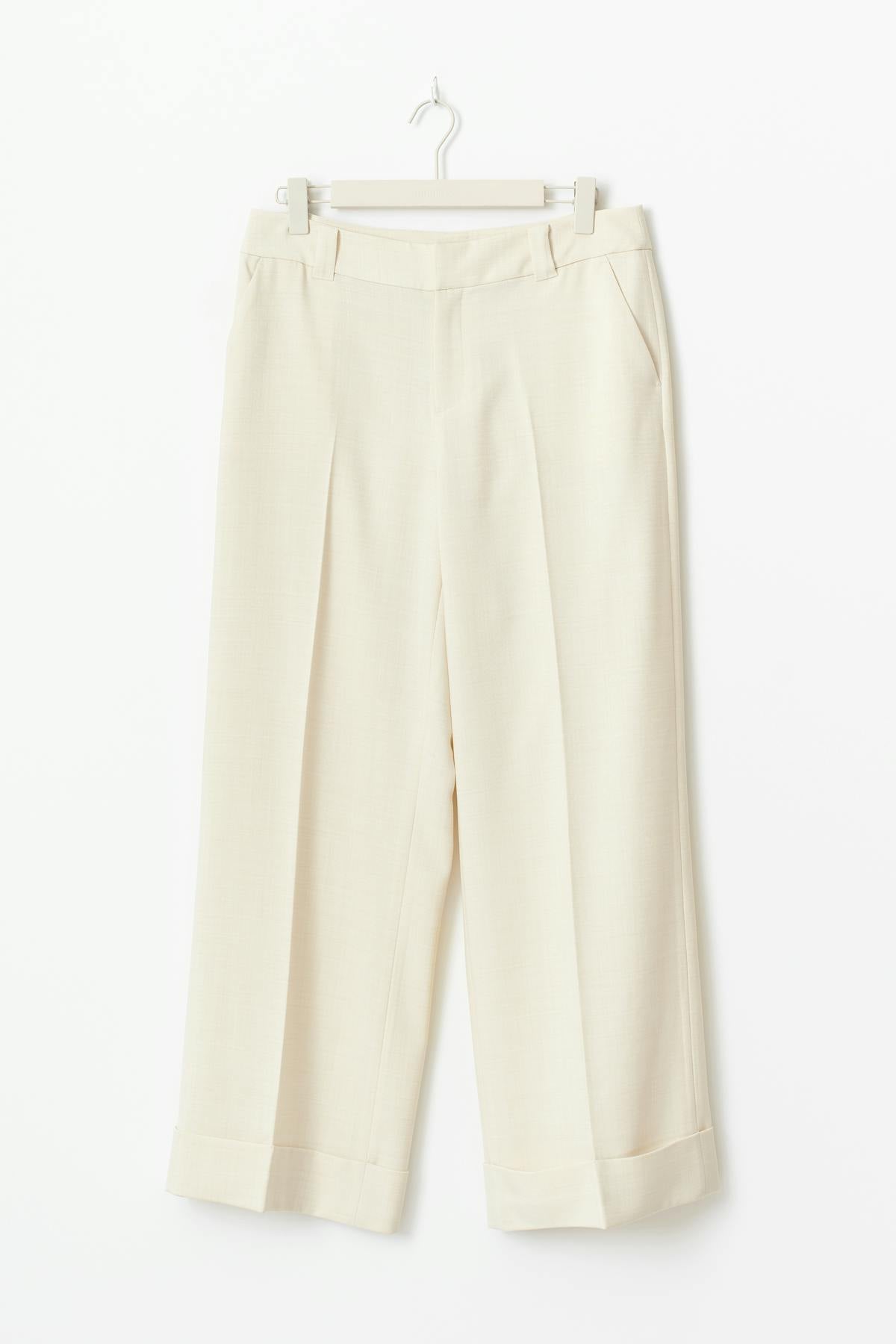 Mid waist wide trousers