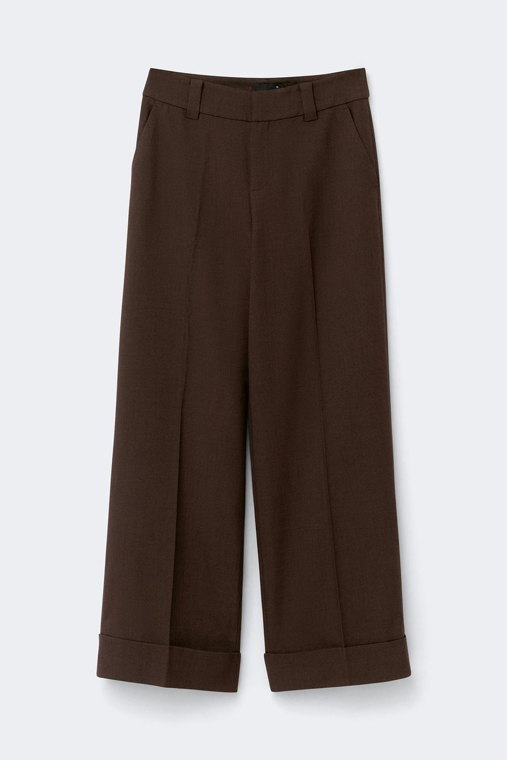 Mid waist wide trousers