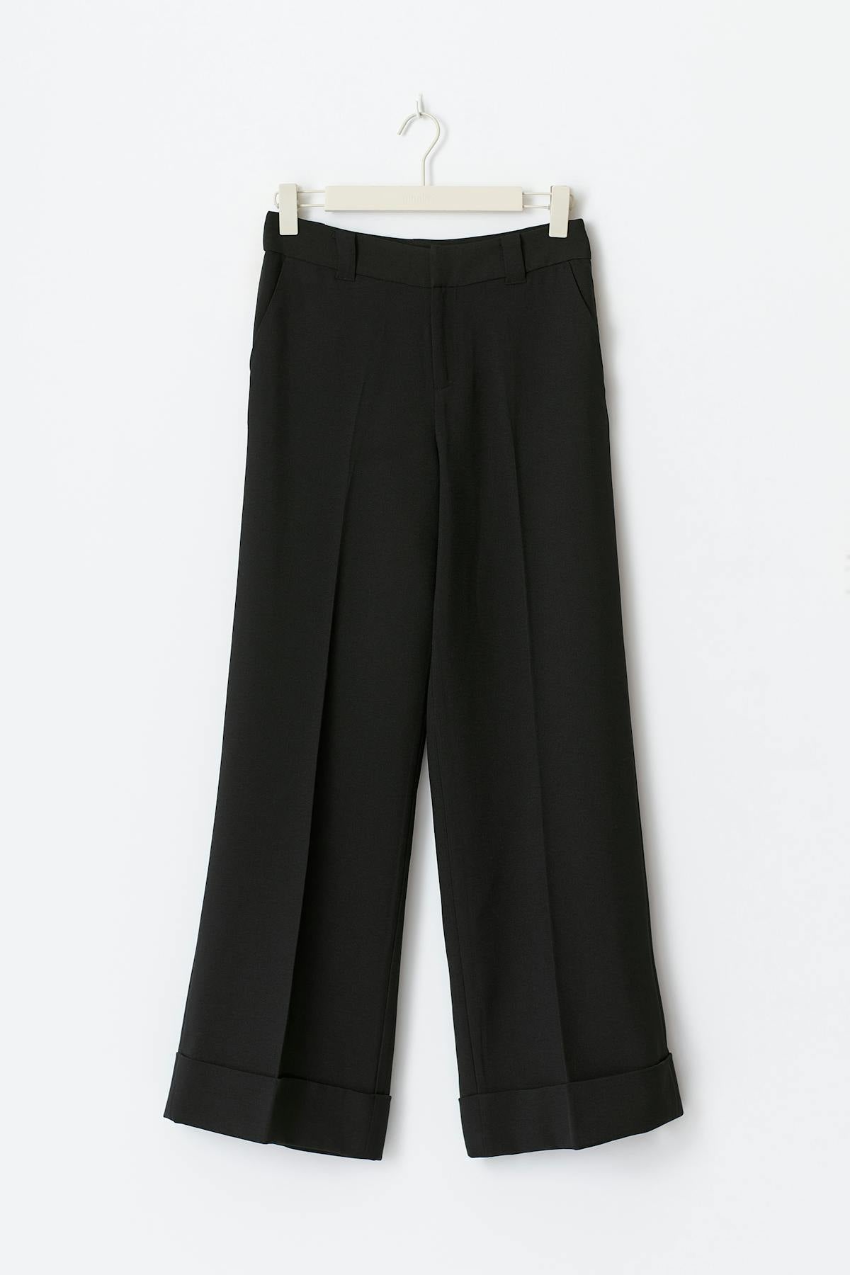 Mid waist wide trousers