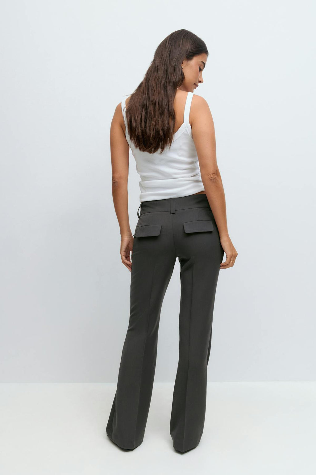 Low waist bootcut trousers