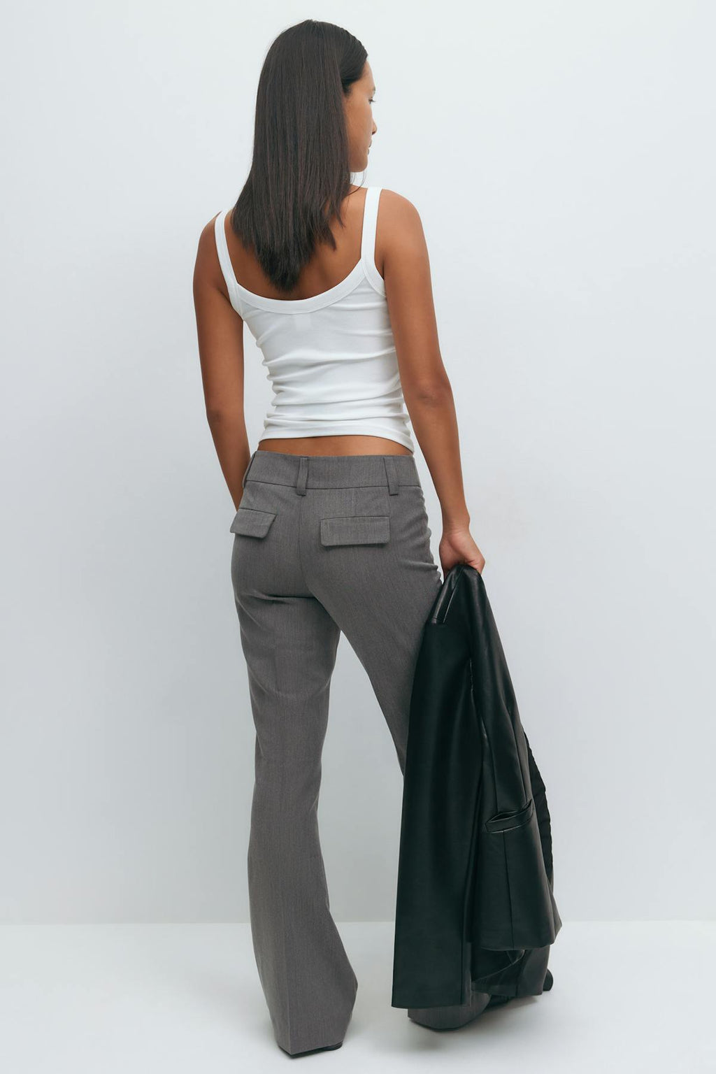 Low waist bootcut trousers