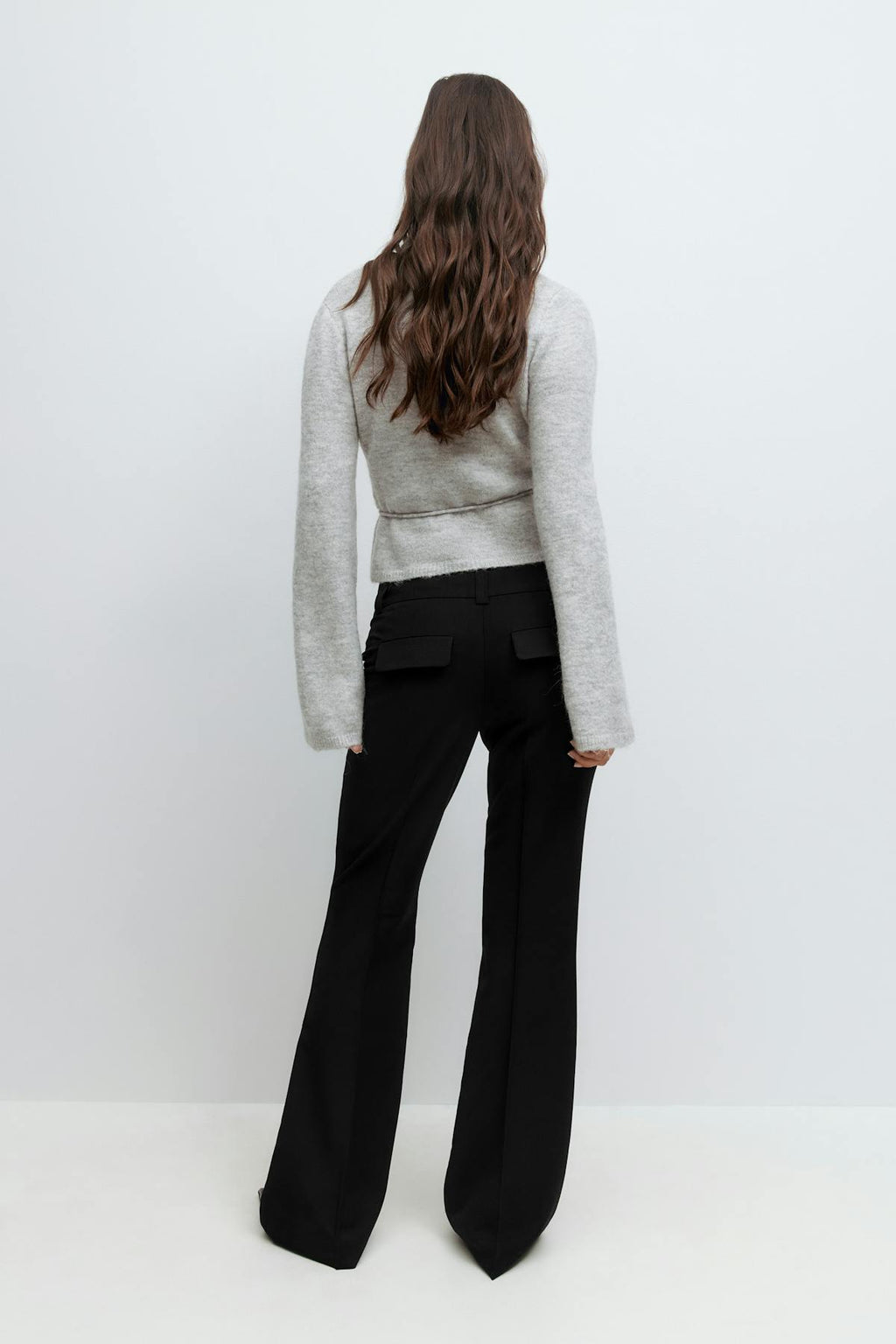 Low waist bootcut trousers