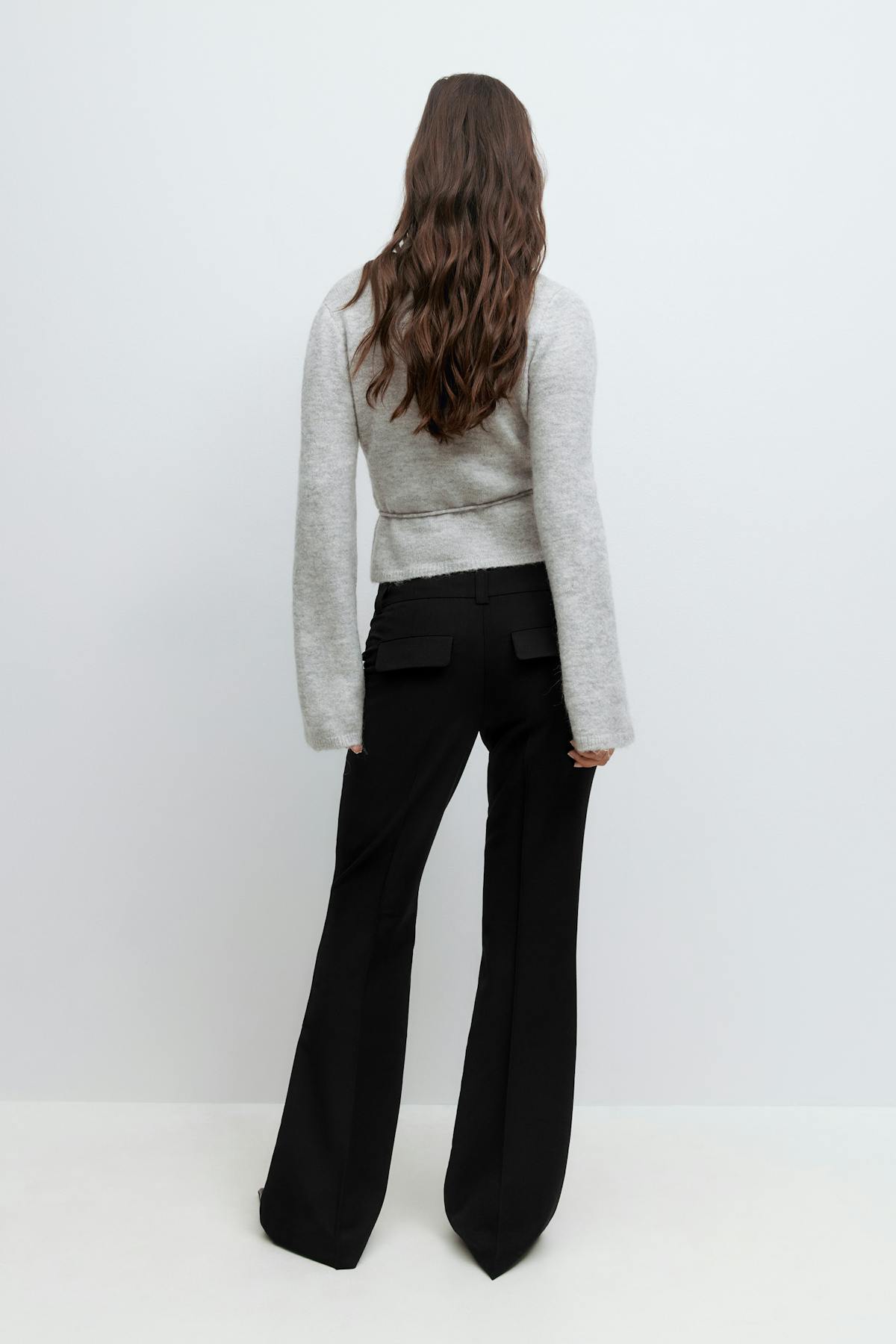 Low waist bootcut trousers