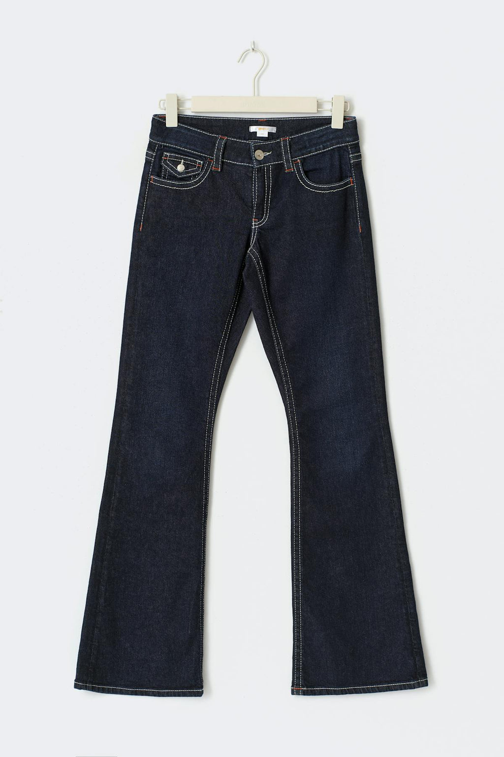 Chunky low flare jeans
