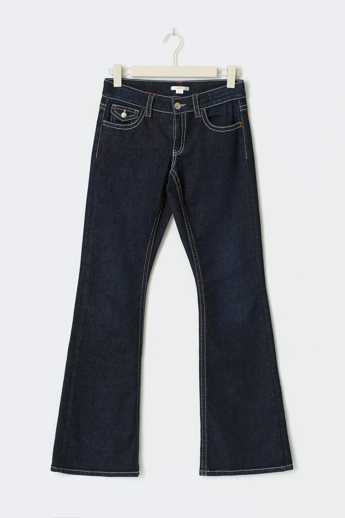 Chunky low flare jeans