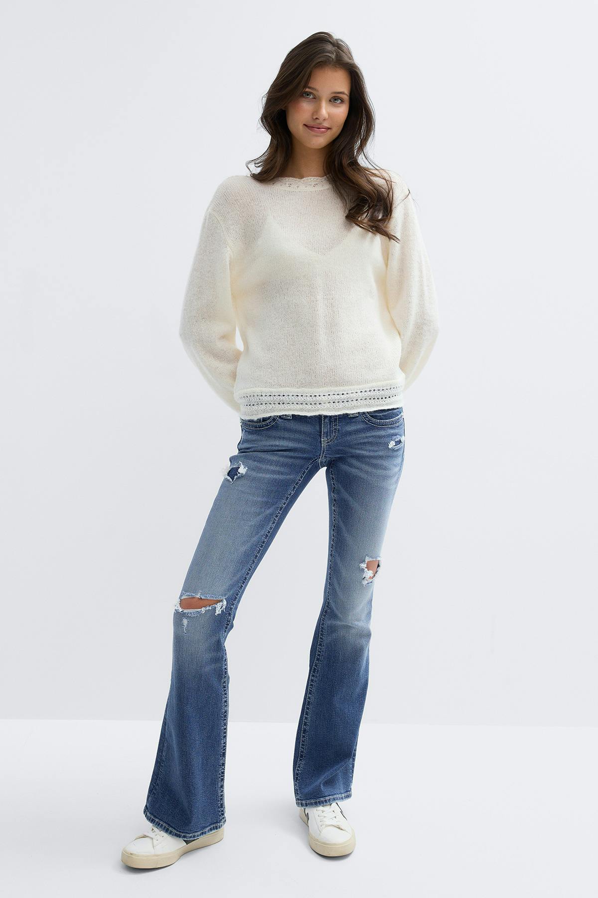 14+ low rise flare jeans