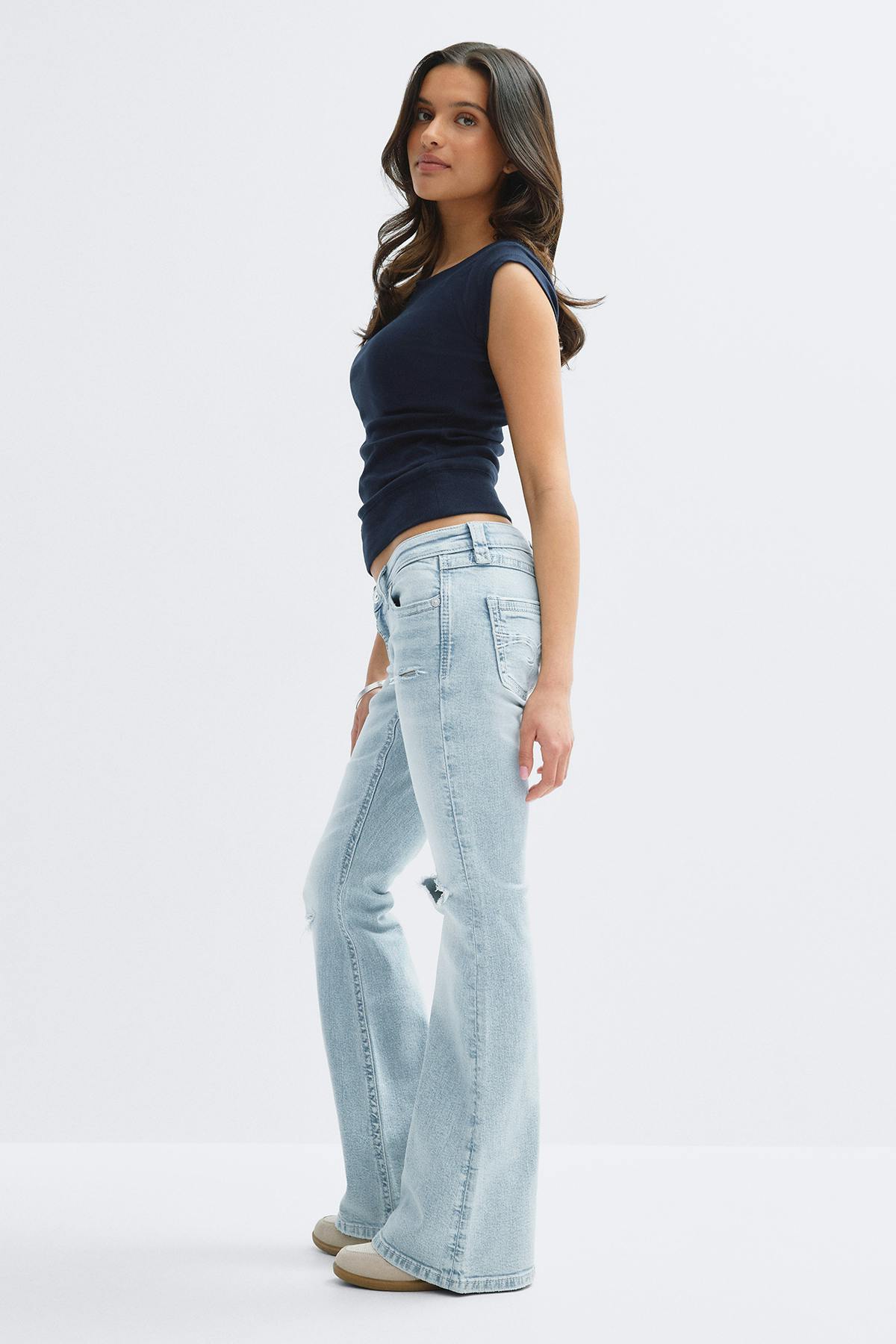14+ low rise flare jeans