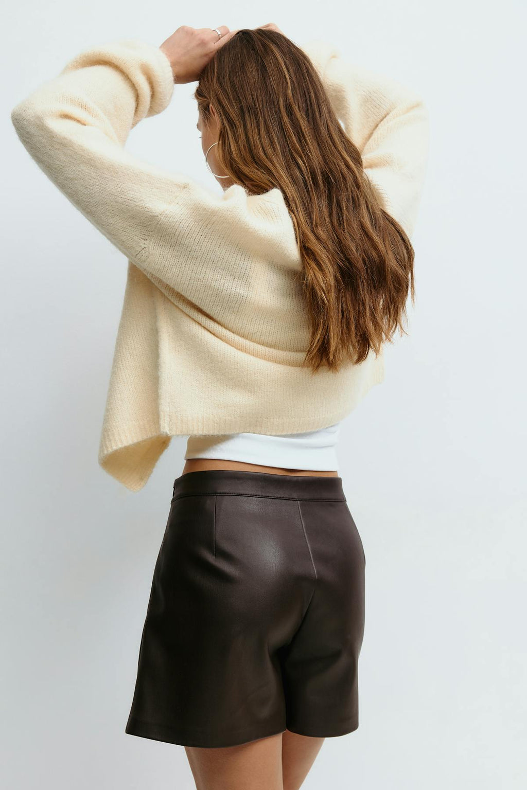 Mini wrap pu skort