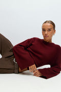 Wide sleeve knitted top