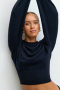 Wide sleeve knitted top