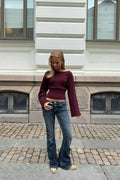 Y sparkle low flare jeans
