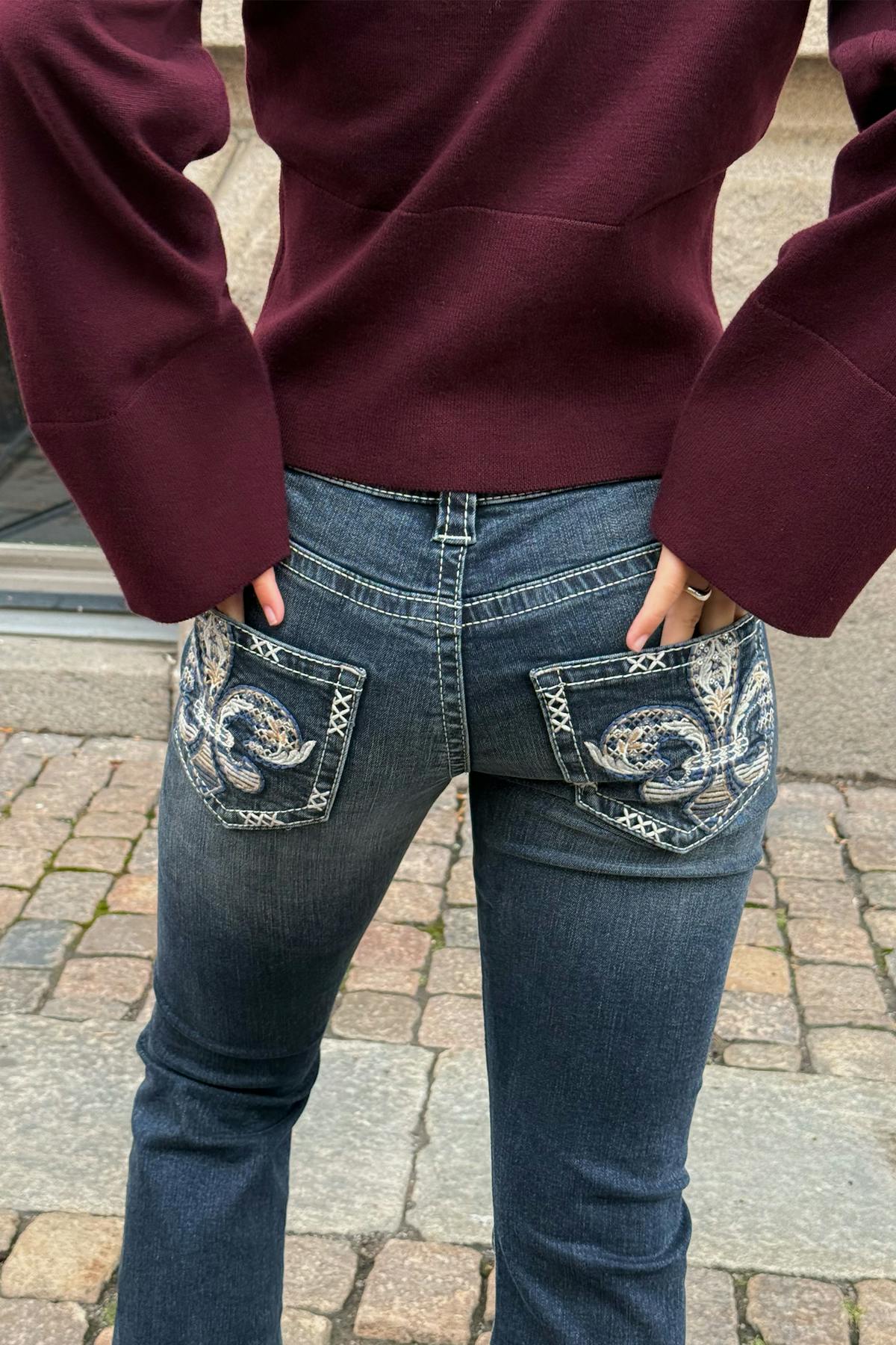 Y sparkle low flare jeans