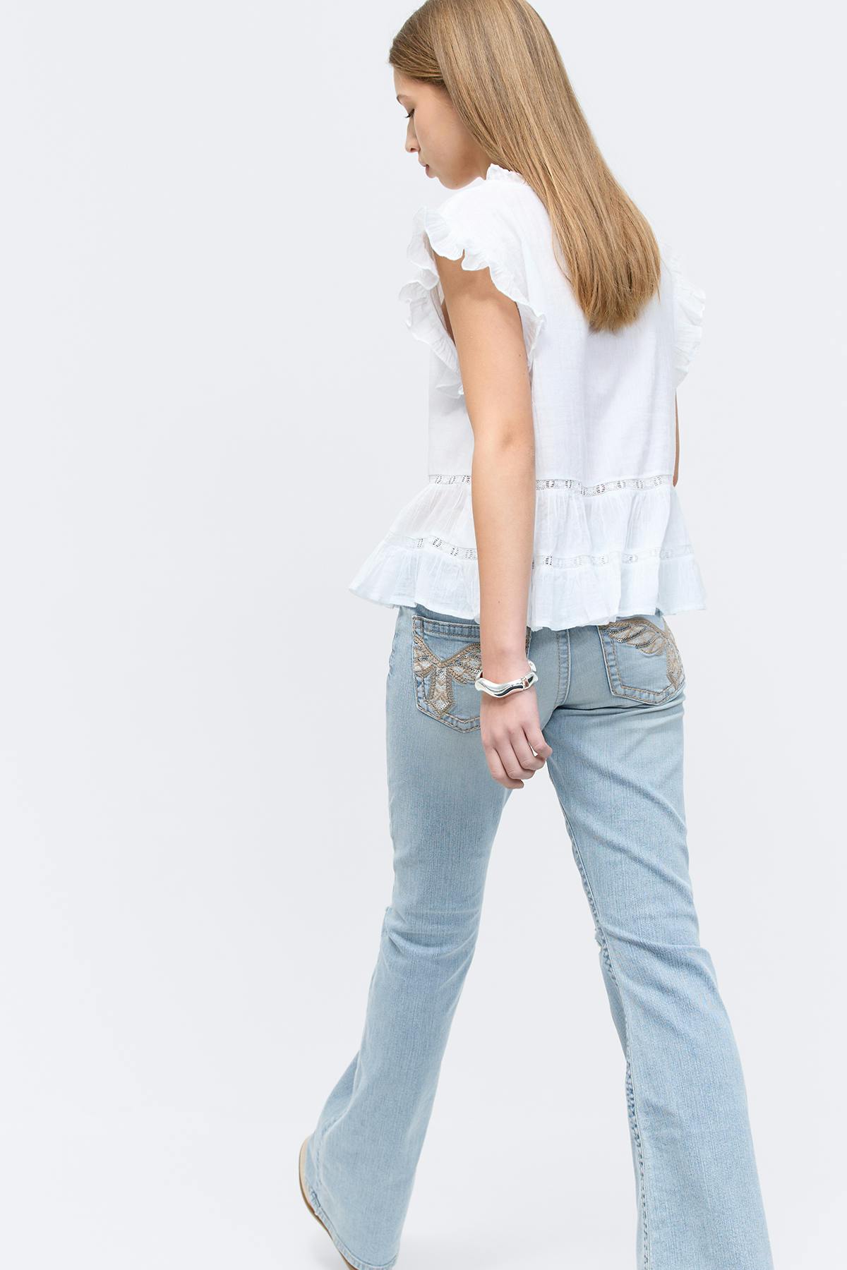 Y sparkle low flare jeans