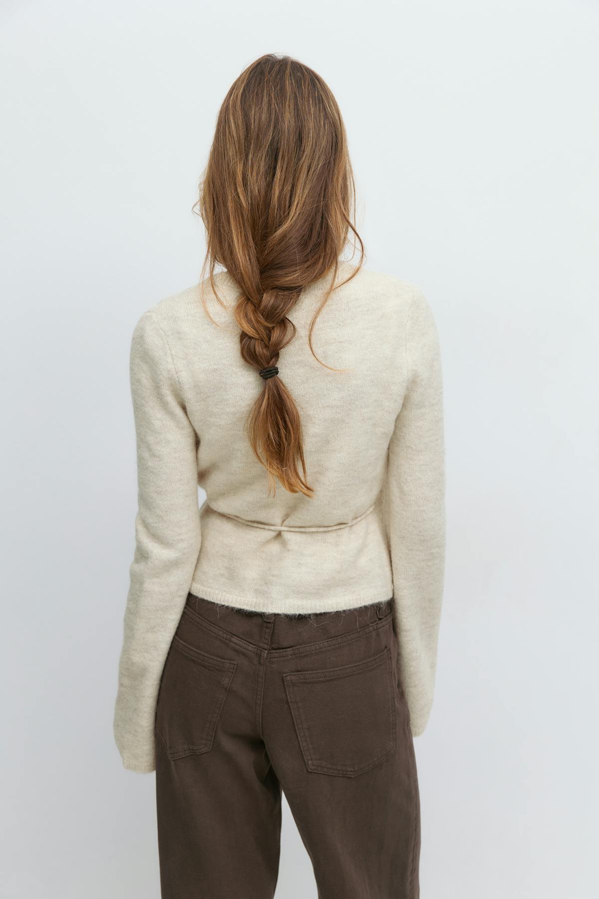 Knitted wrap cardigan