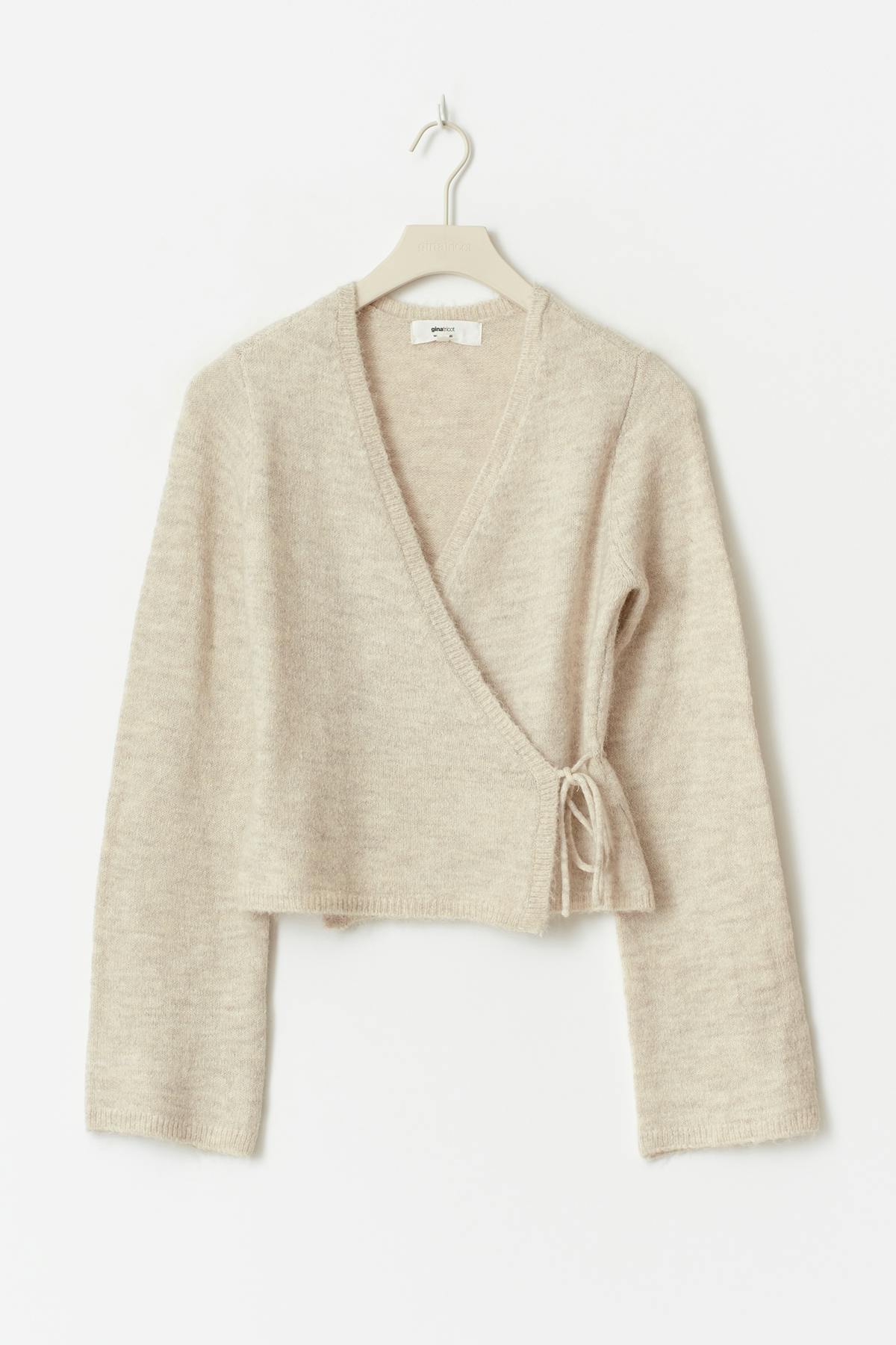 Knitted wrap cardigan