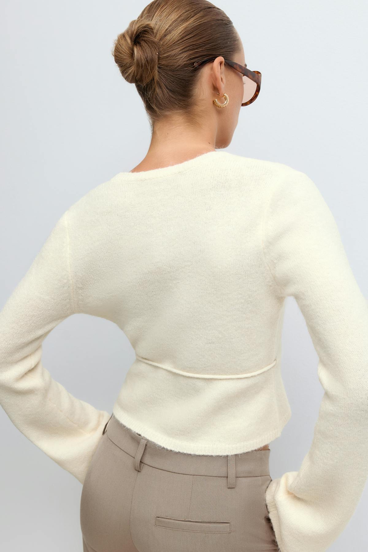 Knitted wrap cardigan