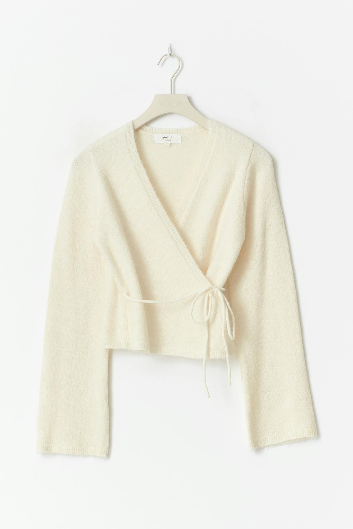 Knitted wrap cardigan