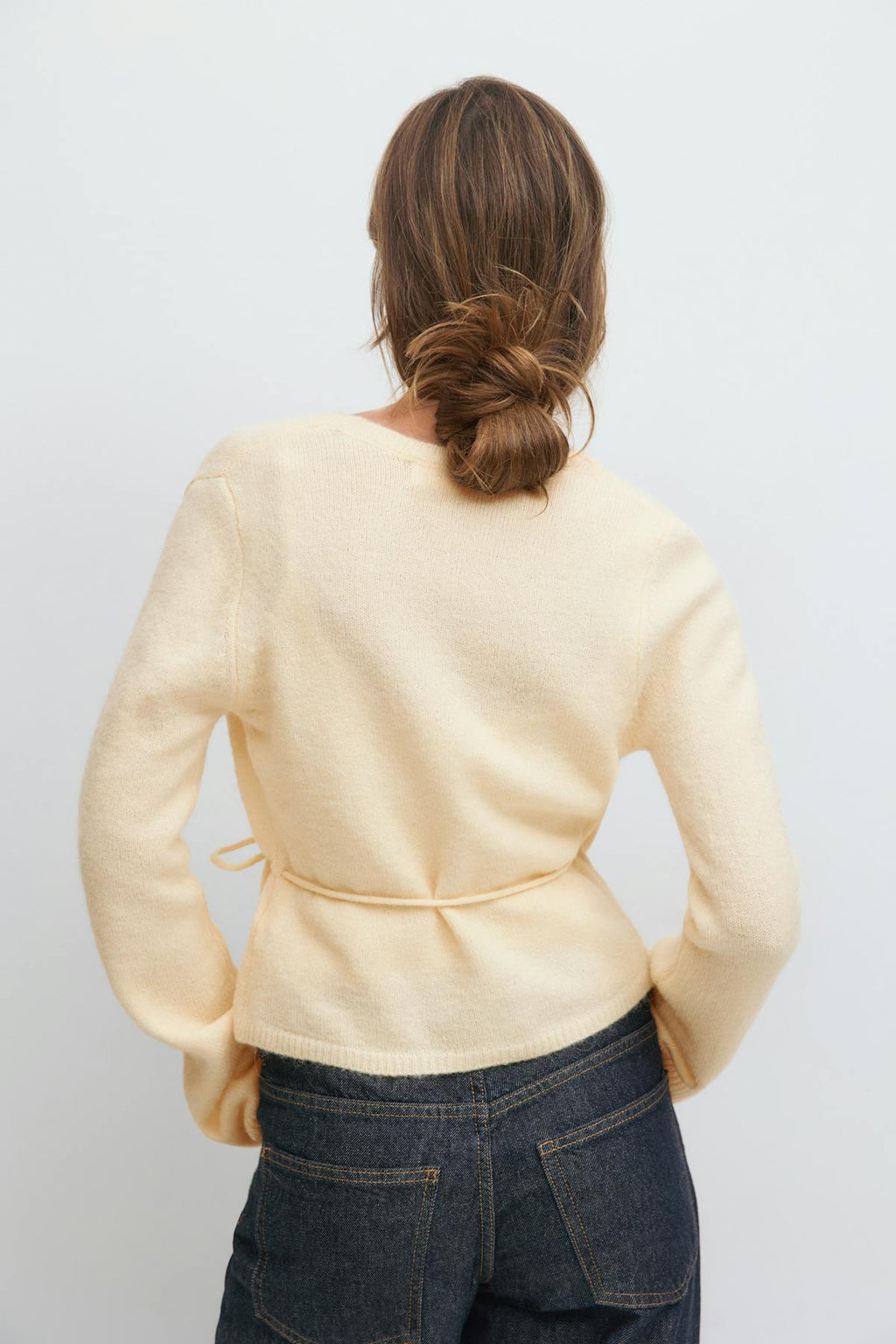 Knitted wrap cardigan