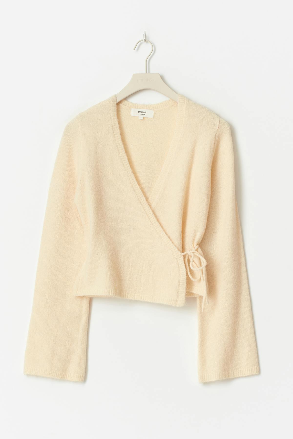 Knitted wrap cardigan