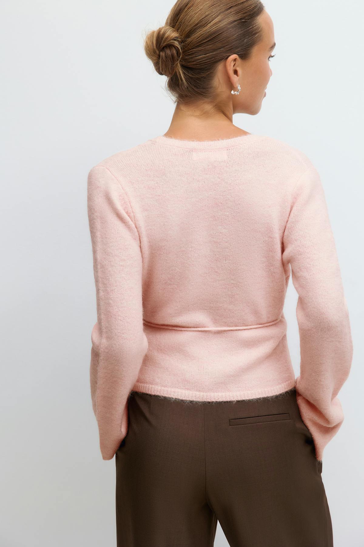 Knitted wrap cardigan