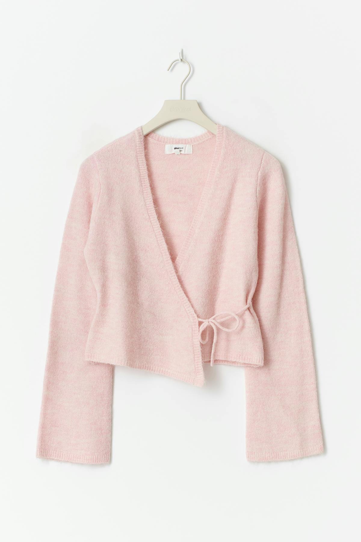 Knitted wrap cardigan